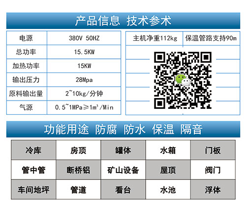 聚脲涂料施工氣動和液壓噴涂機哪款效果好(圖4) JNJX-Q30氣動噴涂機參數
